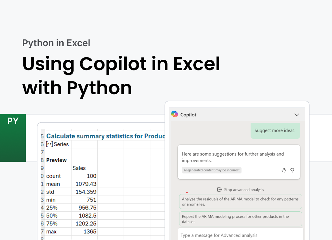 Using Copilot in Excel with Python preview thumbnail